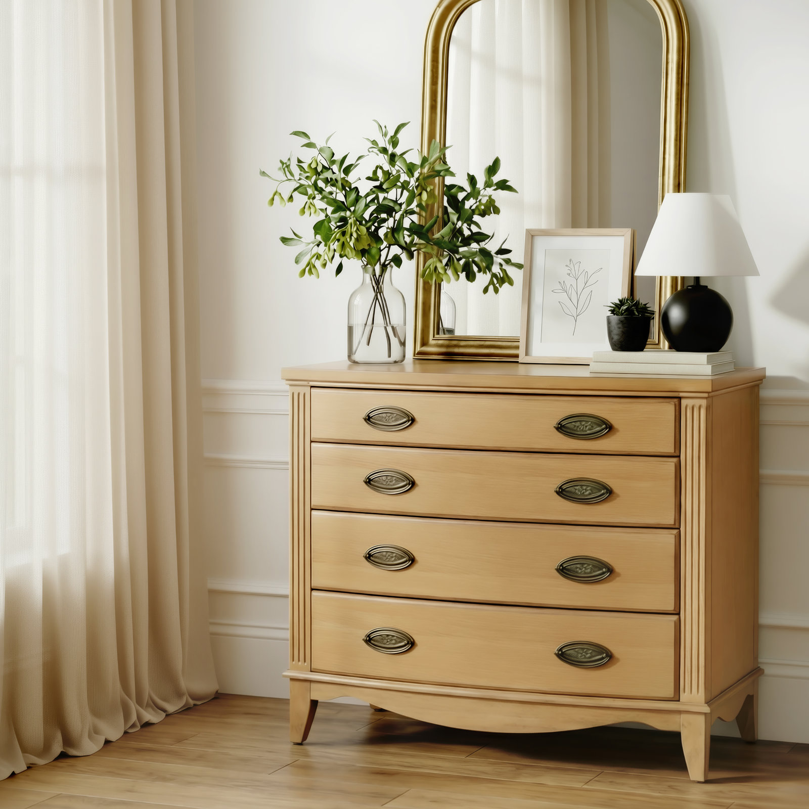 4-Drawer Accent Chest, White Oak