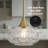 Gold Pendant Light with Clear Glass Shade