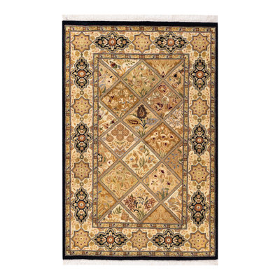 Hand Knotted Wool Traditional Hayner Brown Area Rug 2' 8"" x 4' 2 -  The Twillery Co.Â®, 7656D3F2CC1E4299B5ABDCFE859656A6