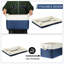 Ensemble de 8 paniers de rangement pliables en tissu avec paniers en tissu de polyester avec poignées (15 x 11 x 9,5 po, bleu blanc)