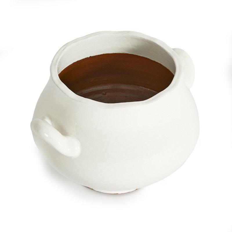 Wellon Handmade Ceramic Planter, 7" H x 10.75" W x 9.25" D