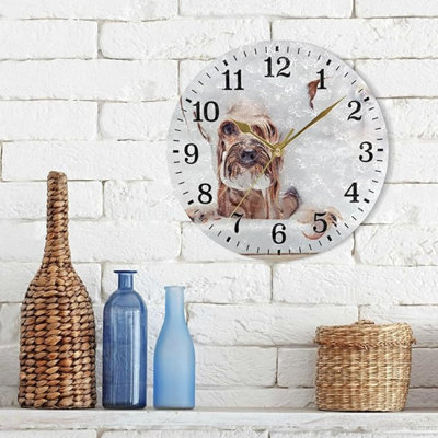 Horloge murale silencieuse pour salle de bain JUNZAN