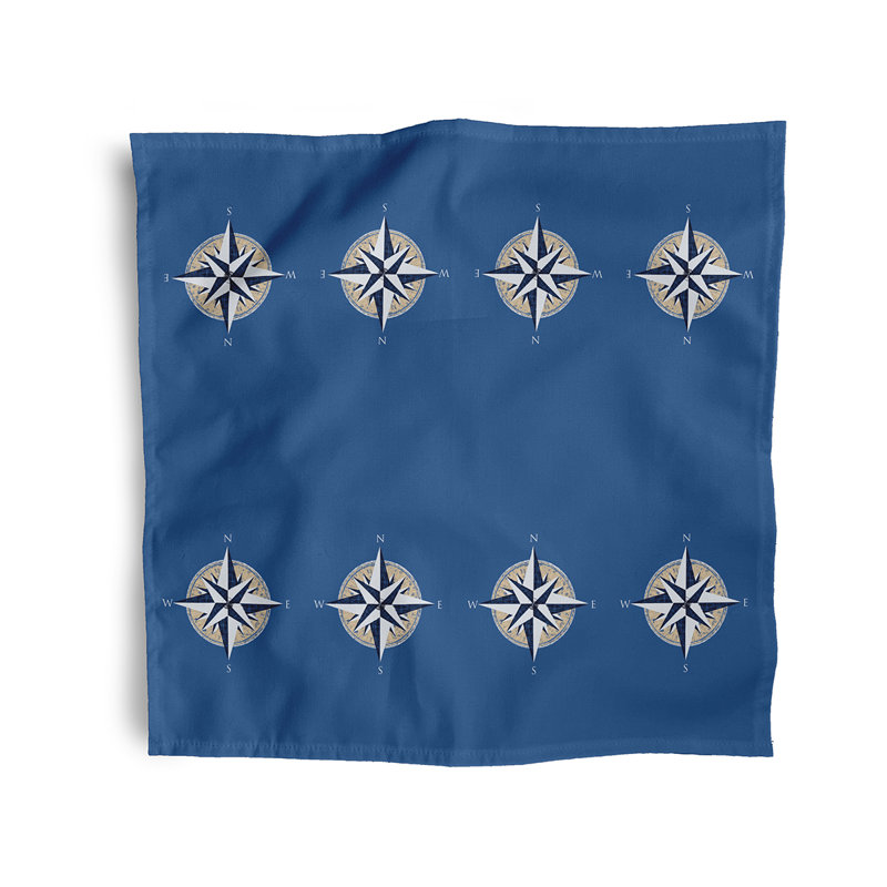 Chadabe Polyester Geometric Square Napkin, Royal