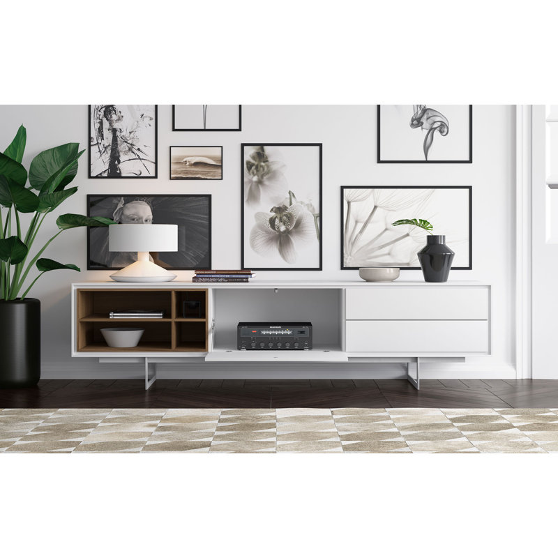 Baxter Media Console, White Matte