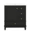 Meuble-lavabo pratique de 30 po avec lavabo - équipé d'une porte (avec tablette) et de trois tiroirs à fermeture en douceur-662011420