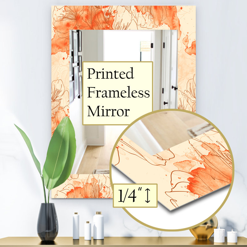 Glass Flat Wall Mirror, 39.4" H x 29.5" W