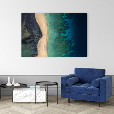 Tropical Beach Coral Reef Serene Tranquil Beach Ocean Wall Art Print