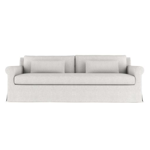 Sofa, Velvet Silver Streak, 34" H x 96" W x 38" D
