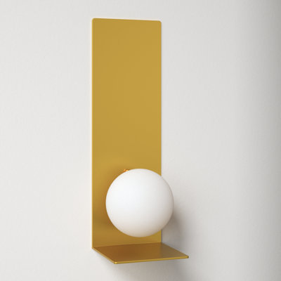 Yiva Single Light Glass Dimmable Flush Mounted Sconce