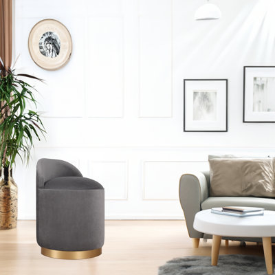 Pouf luxueux en velours gris foncé de 19,7 po x 17,7 po x 27,6 po | Revêtement 100% velours, éponge orthopédique 35 pieds, pieds en bois, capacité de poids: 352 lb | Idéal pour décorer un hôtel baroque, bohémien ou glamour