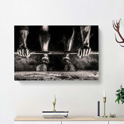 Body Building Weights - Wrapped Canvas