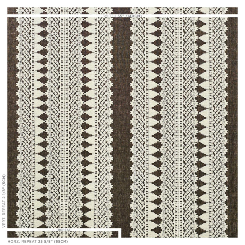 Tissu de broderie Wentworth, Carbone