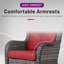 Ensemble de conversation à plusieurs chaises en rotin 8 pièces avec coussins et table d'appoint Schutt-597162989-597162994