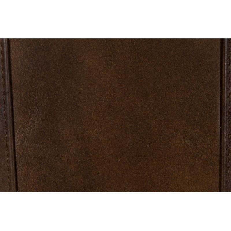 Fauteuil club en cuir Christopher, Brun antique / brun