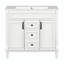 Armoire de rangement de salle de bain moderne Deldrick avec 2 portes à fermeture douce et 2 tiroirs-584280334