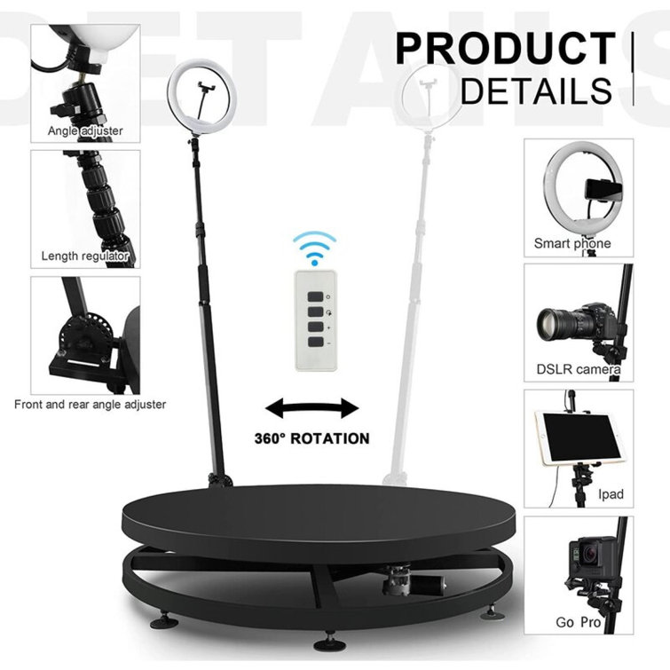 360 Photo Booth 360 Video Booth 360 Platform Remote Control Automatic Slow  Motion 360 Spinner 360 Motorized SpinCam 360 Video Portable Selfie Platform