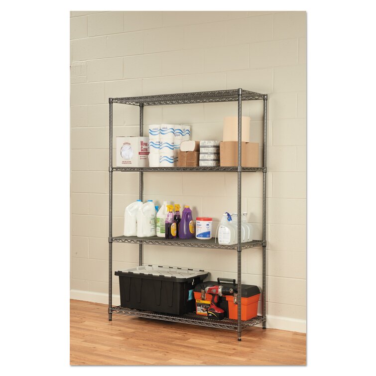 Alera Steel 3-Tier Utility Shelving Unit (36-in W x 14-in D x 36-in H),  Silver in the Freestanding Shelving Units department at