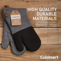 Cuisinart Silicone Quilted Mini Oven Mitts with Hanging Loop and Non-Skid  Grip (Dark Turquoise with White)