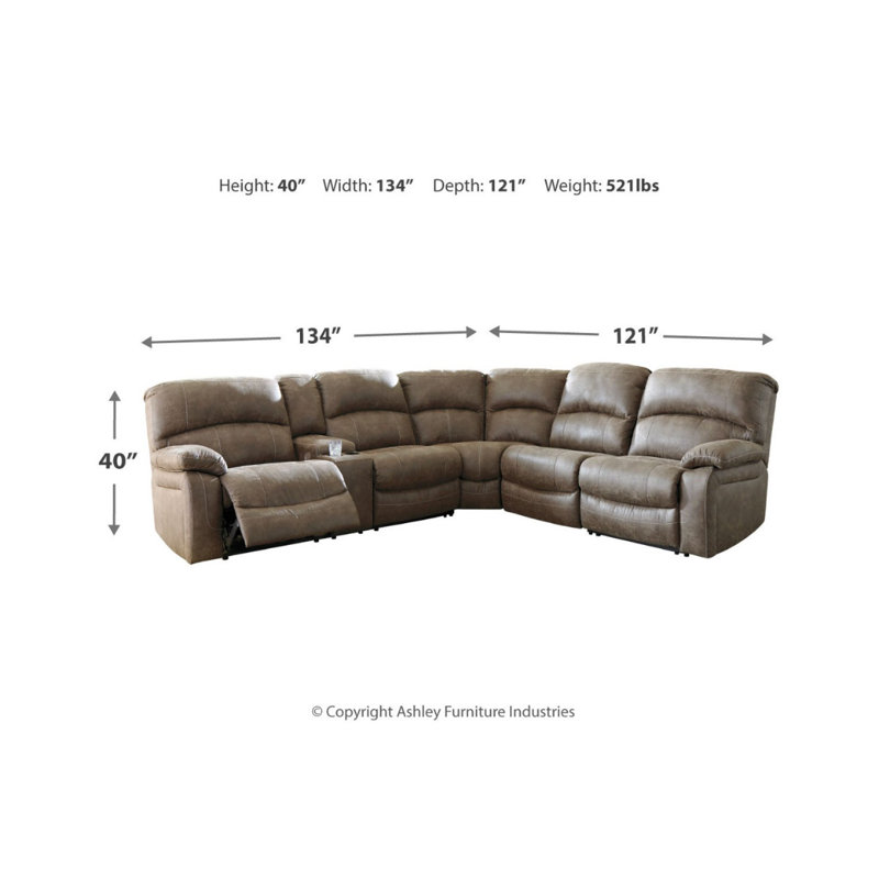Canapé modulaire inclinable électrique 4 pièces Segburg
