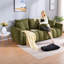 Canapé 3 places moderne et durable, revêtu de velours vert, pour la maison et le bureau