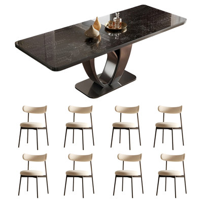 Ensemble de table et de chaises rectangulaires Home Rock