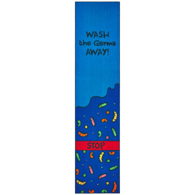 Runner Tufted Blue/Black/Red Area Rug