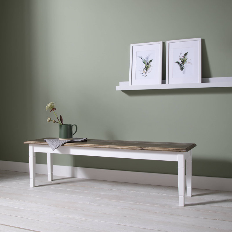 Solid Wood Bench, 40cm H x 157cm W x 40cm D