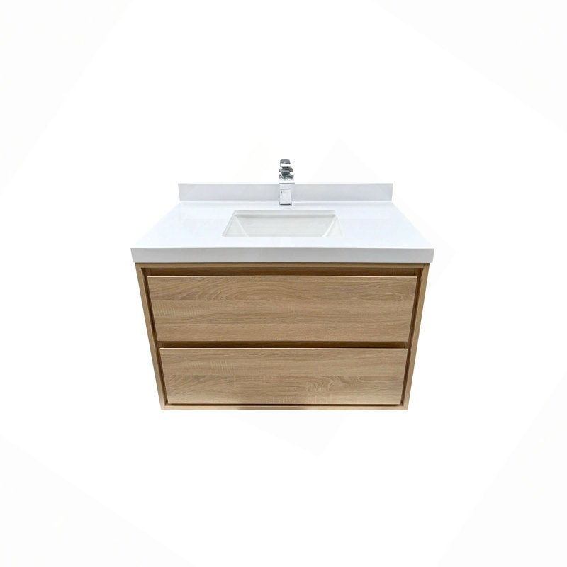 Meuble-lavabo de 35,98 po de largeur, armoire murale avec lavabo pour salle de bain, Bois naturel, 36"