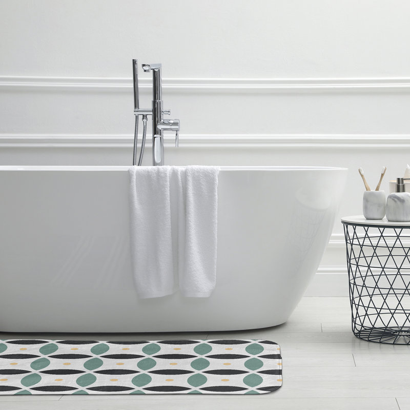 Non-Slip Bath Mat, 21" W x 34" L, Green