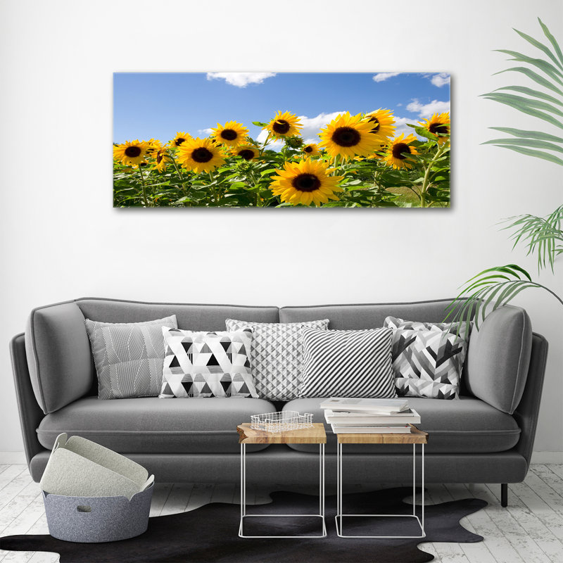 Sunflowers - Wrapped Canvas Print, Canvas, 50cm H x 125cm W
