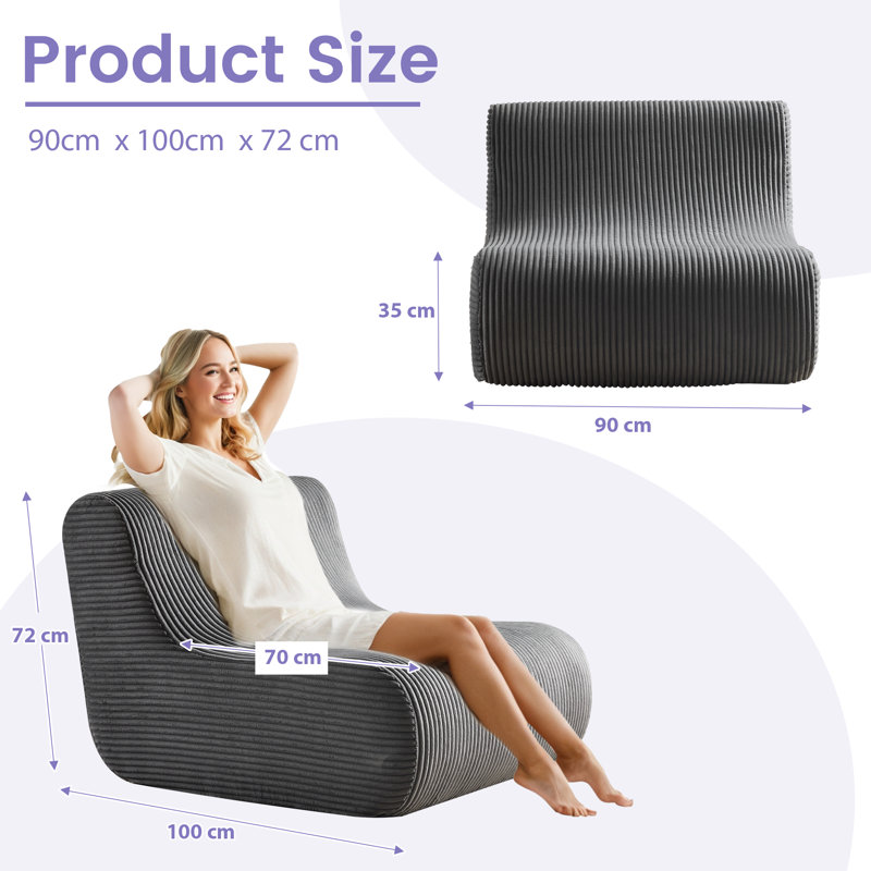 Cotton Blend Bean Bag Lounger