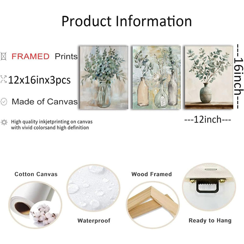 3 Piece Wrapped Canvas Print