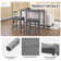 41.5" Wide 6-Piece Modern Counter Height Pub Table Set With USB Port Backless Stools
