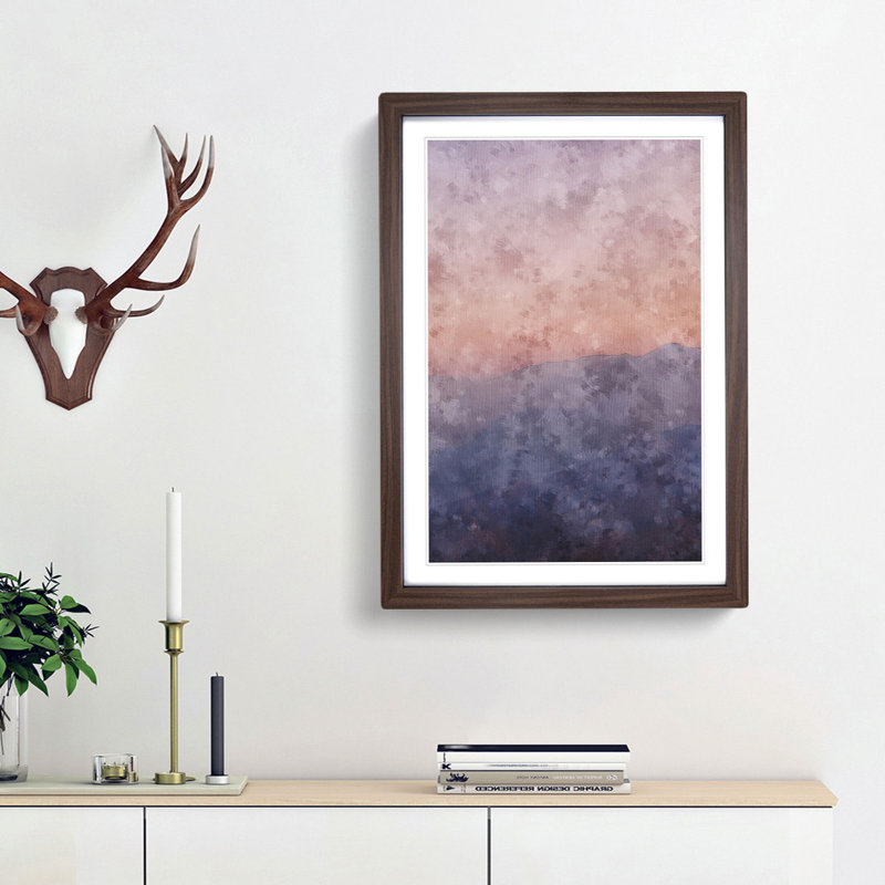Sunset in California - Framed Print, 87cm H x 62cm W x 2cm D, Walnut Framed