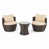 Coussin beige / structure brune 