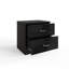 Brendle 2 Drawer Bedside Table Nightstand. High Gloss Front with Chrome Handles, Scratch Resistant.-39703071