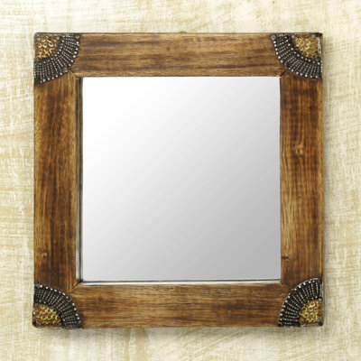 Culebra Wood Flat Wall Mirror