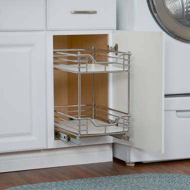 12 in. Under Sink Organizer in Chrome with White Liner 61765-1