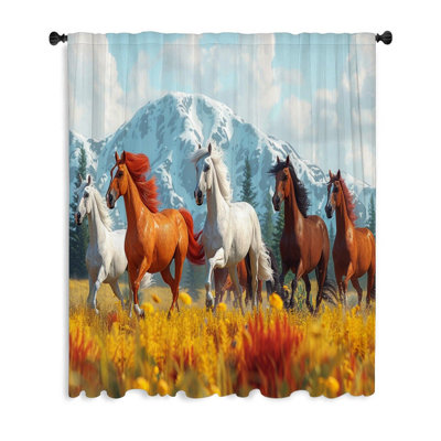 Rideau transparent en polyester Chellieann