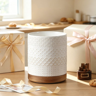 Ceramic / Porcelain Round Utensil Crock