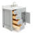 37'' Single Bathroom Vanity with Carrara Marble Top-85364095