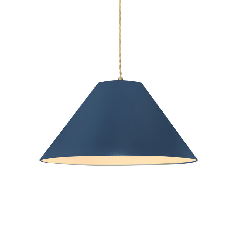 Radiance - Luminaire suspendu 1 lumière Avola - l 15 po x H 7,25 po - ampoule remplaçable - cordon torsadé beige
