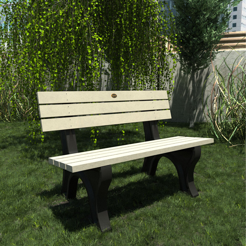 Swing Outdoor Bench, Whitewash