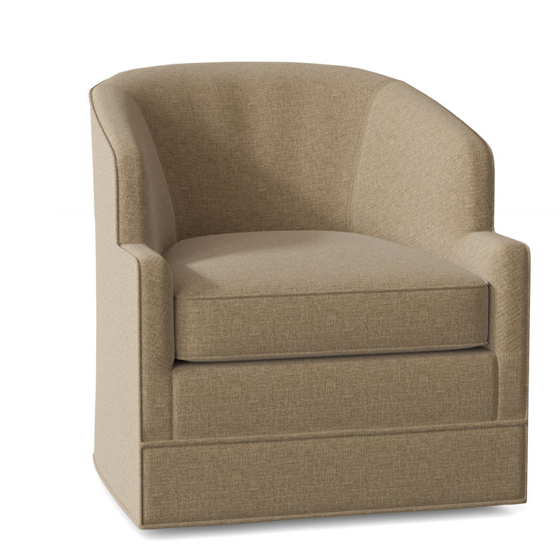 Manning 29" Wide Swivel Barrel Chair, 3162 Straw 100% Polyester