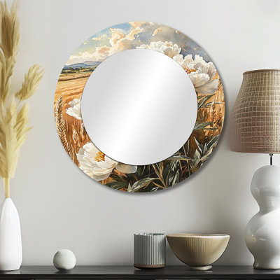 Pe pivoines par The Harvest Field - Art mural miroir traditionnel - imprimé sur métal