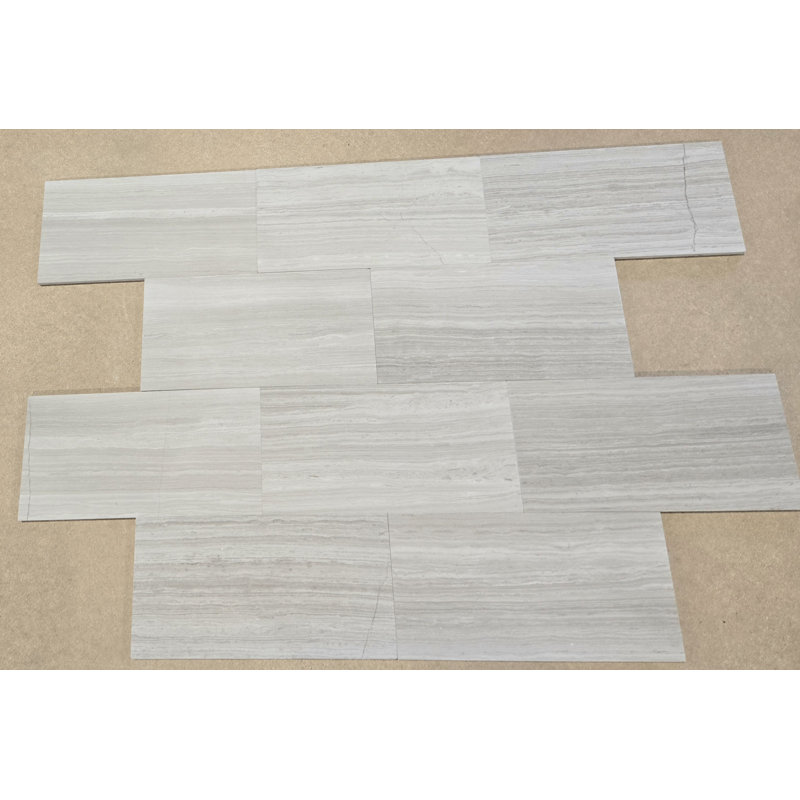 6x12 WOODEN WHITE HONED & EASED
