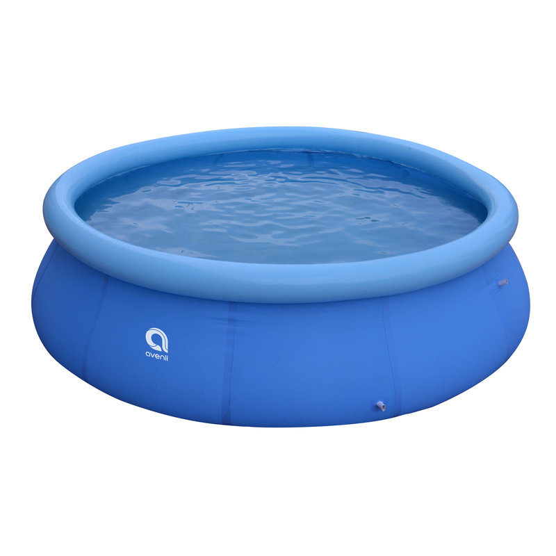 Plastic Round Inflatable Pool H x 144'' W x 144'' L, 12' W x 30" H