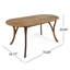70" Wood Table With -shaded Finish For Outdoor Dining A Flair