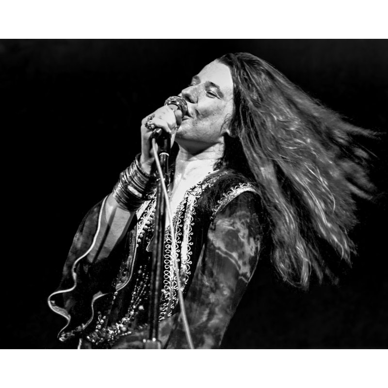 Janis Joplin Live at Woodstock - photographie non encadrée, L 10 po x H 8 po