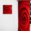 Red Perpetual Pulse Vortex I - Rideau en spirale - Rideau abstrait occultant - 1 panneaux-107631850